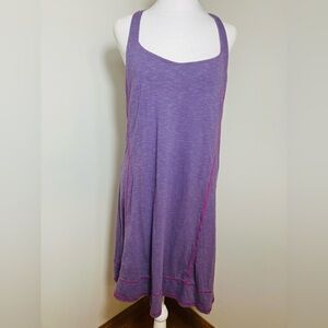 Toad & Co Razor Back Athletic Dress Sz Large Purple‎ Knee Length Outdoor Hiking